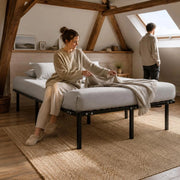 Black Metal Bed Frame 160x200 Cm