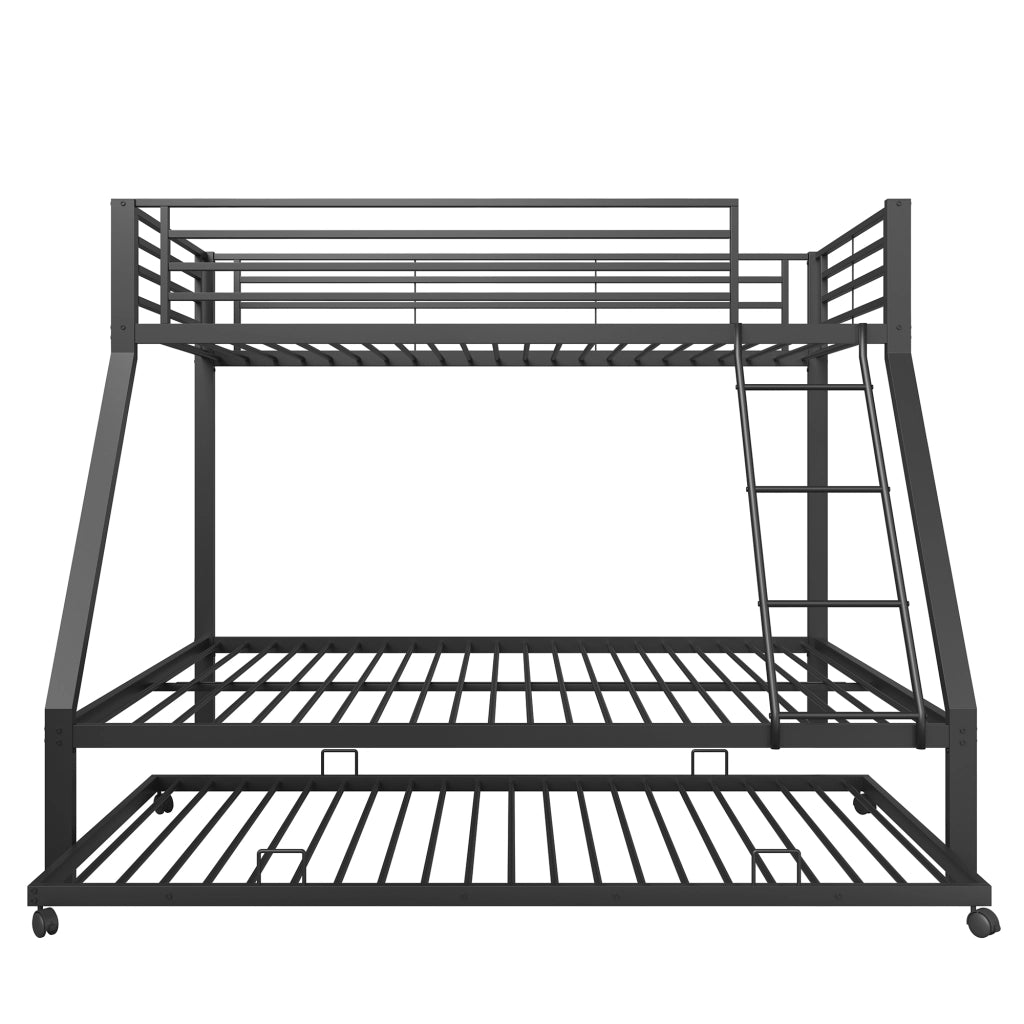 Letto a castello 90×200 cm e 140×200 cm con letto estraibile 90×190 cm; scala e barriera; senza materasso