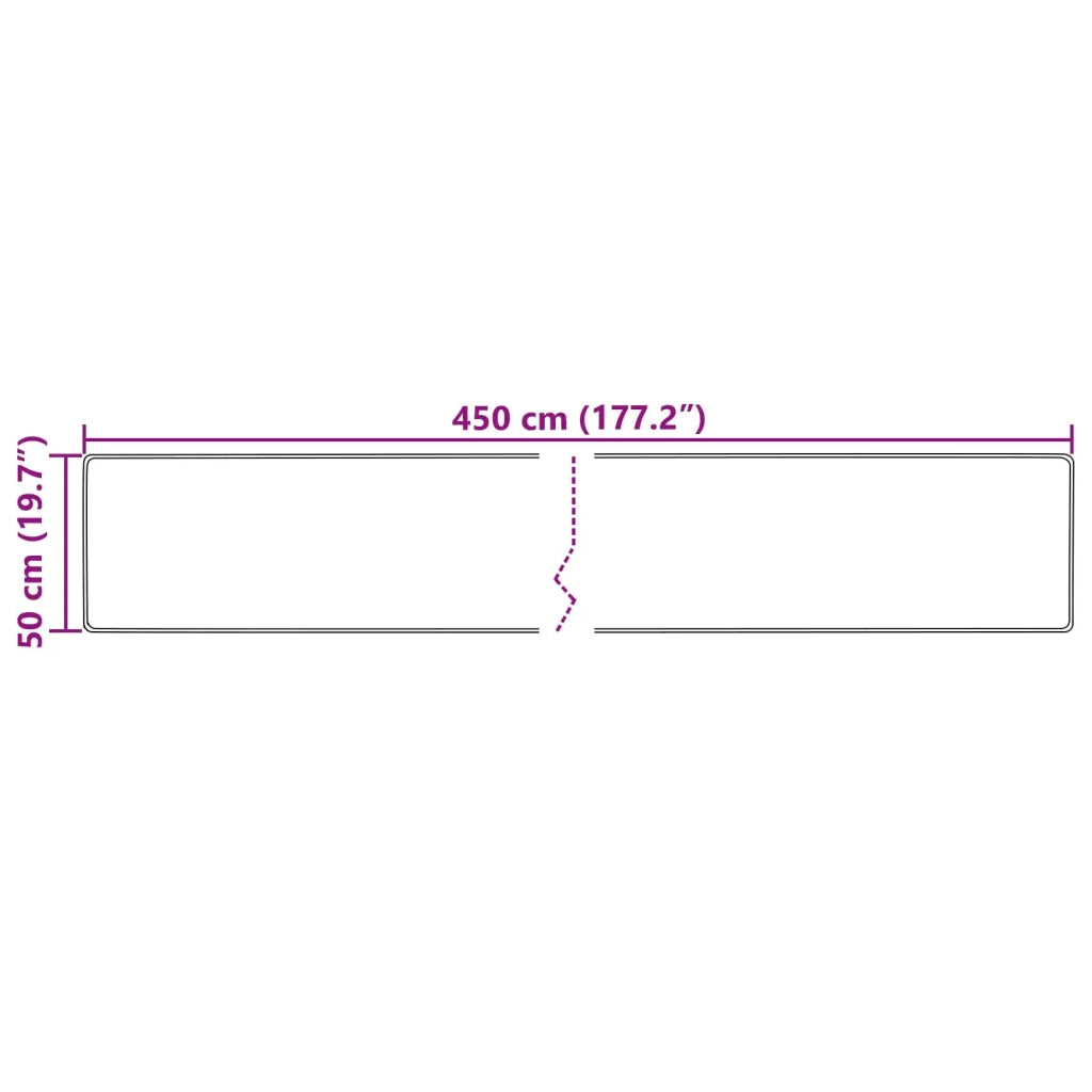 Runner Tappeto MARSA Crema 50 x 450 cm Poliestere e PVC