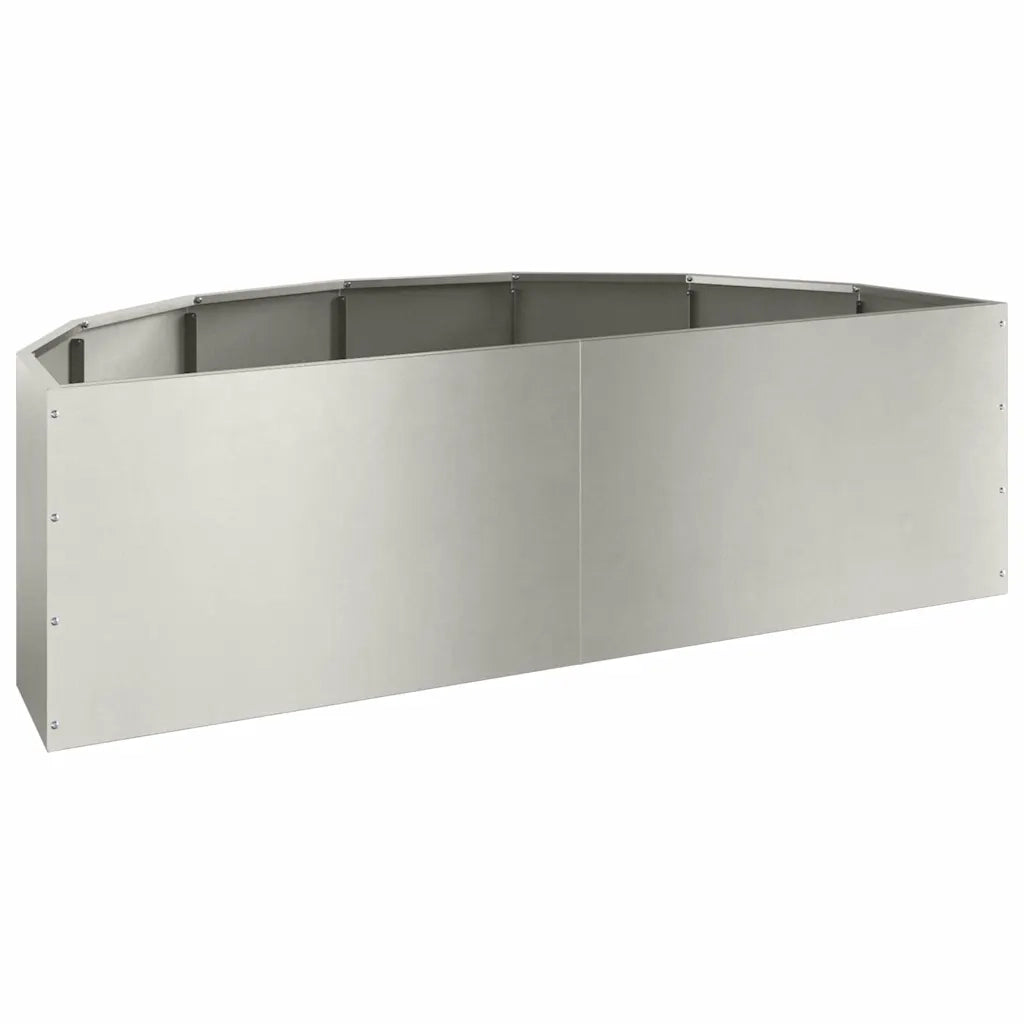 Fioriera-Vaso-Contenitore per Piante Argento 120 x 60 x 35 cm Acciaio inossidabile