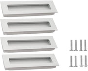 Maniglia di apertura porta finestra 4 pezzi - Maniglia sommersa - Lega di alluminio - Distanza di apertura 96 mm - Lunghezza 110 mm - Larghezza 42 mm - Maniglia per mobili