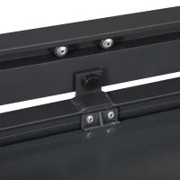 Set da Giardino con Tavolo Allungabile in Vetro e 6 Sedie con Seduta Traspirante, Grigio Scuro