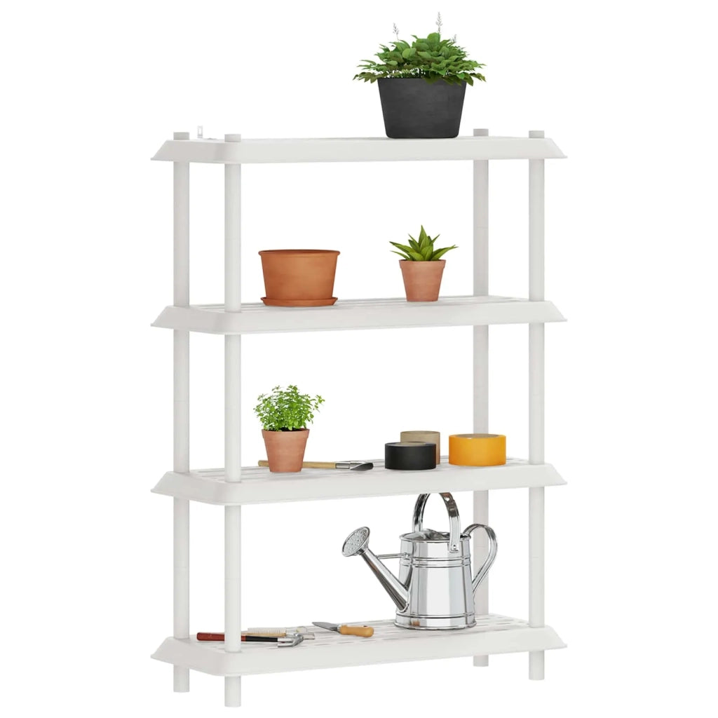 Unità di scaffalatura 4 livelli 100 x 40 x 136,5 cm PP Bianco 8011750