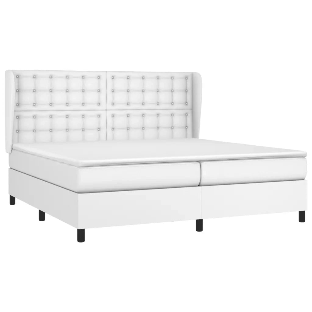Giroletto a Molle con Materasso Bianco 200x200cm in Similpelle 3129052