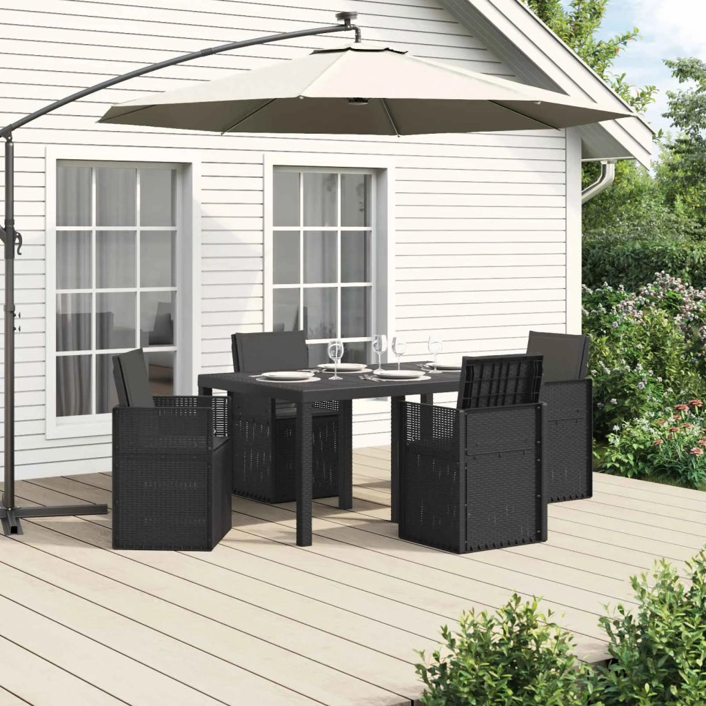 Set da Pranzo per Giardino con cuscino 5 pcs Antracite PP 3430056