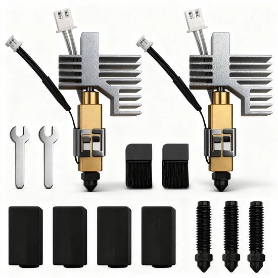 Kit di sostituzione hotend ceramico - 2 pezzi - 0,4 mm - 0,2 mm/0,6 mm anelli di contatto - copertura in silicone - per stampante 3D Centauri - materiale resistente al calore