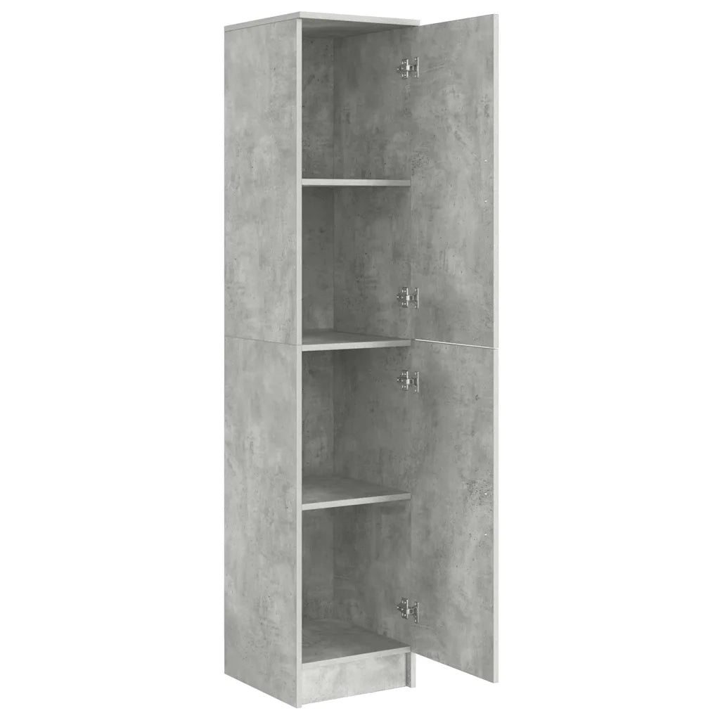 Credenza-Buffet-Armadio da cucina Grigio cemento 35 x 39 x 168 cm