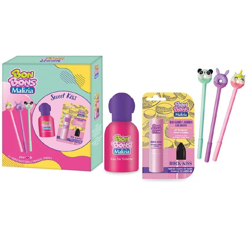 MALIZIA BON BONS COFANETTO REGALO PROFUMO BALSAMO LABBRA E PENNE