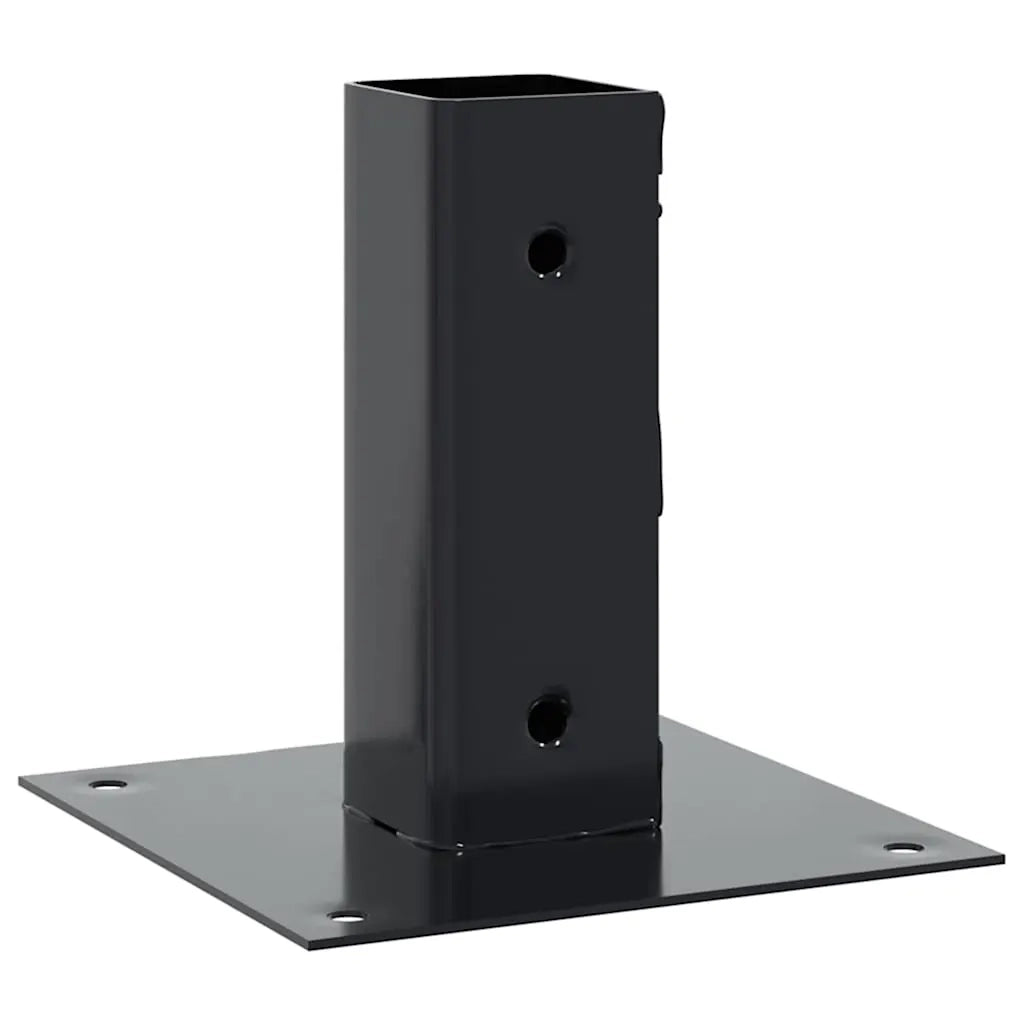 Basi per Pali Quadrati 12 pz 46x46mm Acciaio Verniciato Polvere 42000019
