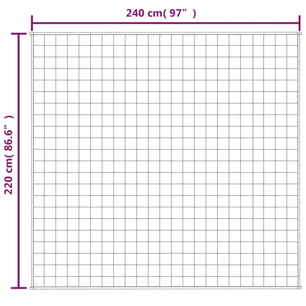Coperta Ponderata Grigia 220x240 cm 11 kg Tessuto 3154844