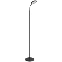 Lampada da Terra LED con Telecomando, Testa Girevole, Regolazione Luminosità e Temperatura, Nero
