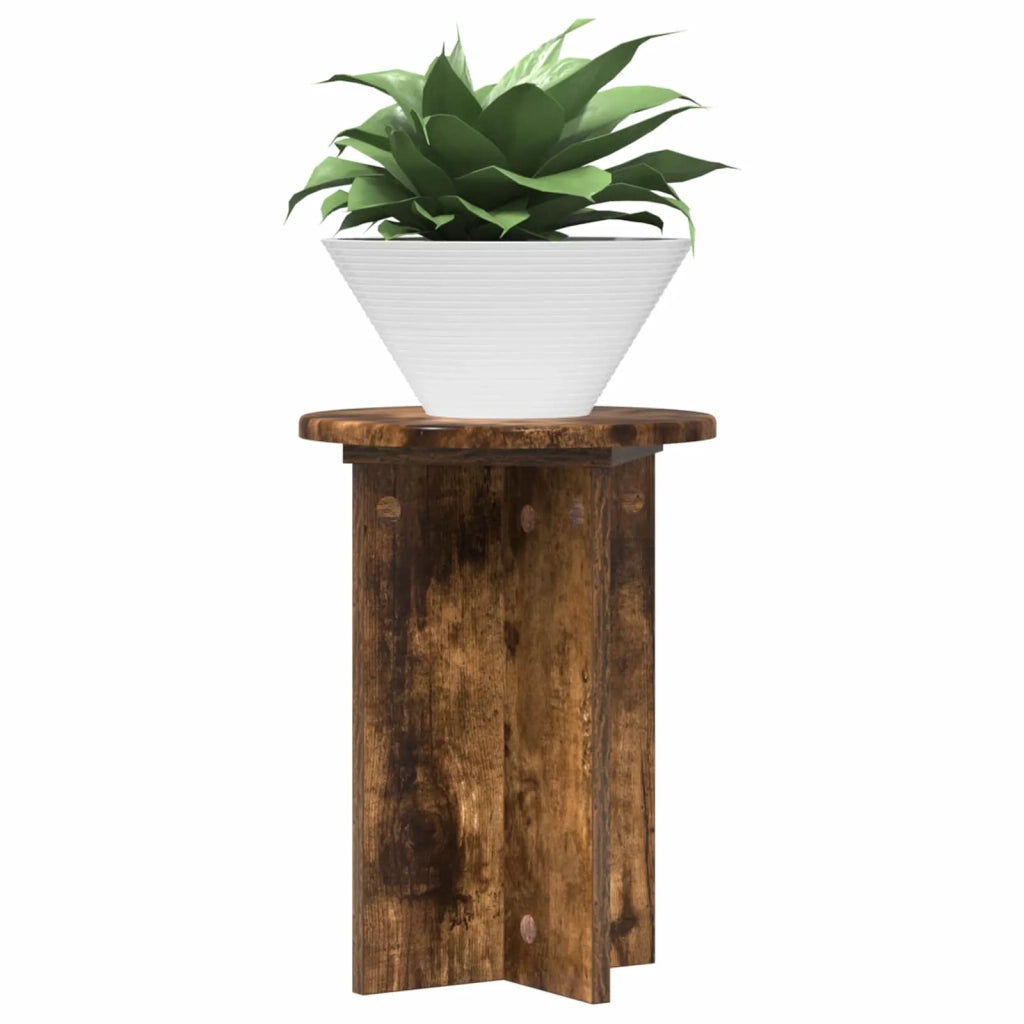 Supporto per piante 2 pcs Rovere Fumo Ø29,5 x 40 cm
