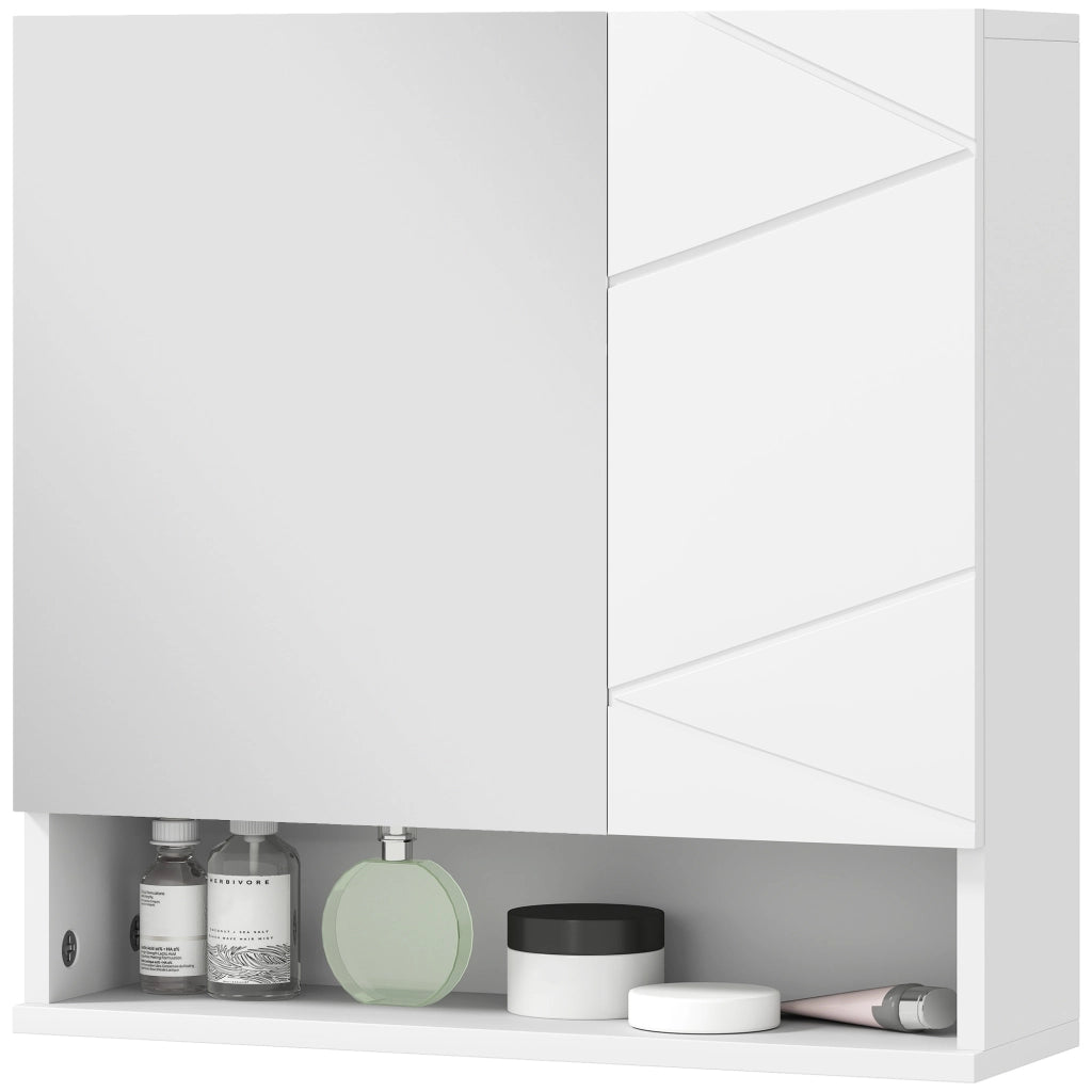 Armadio a muro con specchio ¨C zephmum ¨C bianco 55x17x55 cm