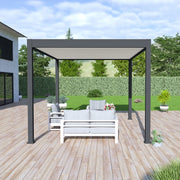 Pergola bioclimatica OmbrÃ©aÂ® VS autoportante 3x4M - Antracite - Lamelle bianche