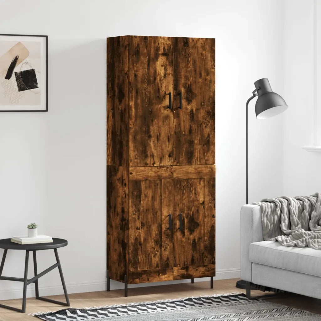 Credenza Rovere Fumo  69,5x34x180 cm in Legno Multistrato 3195800