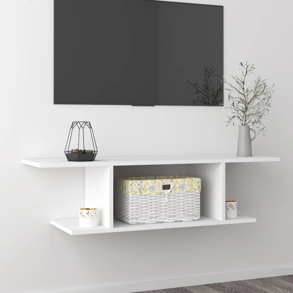 Mobile TV a Parete | Armadietto TV | Mobile Porta TV Bianco 103x30x26,5 cm