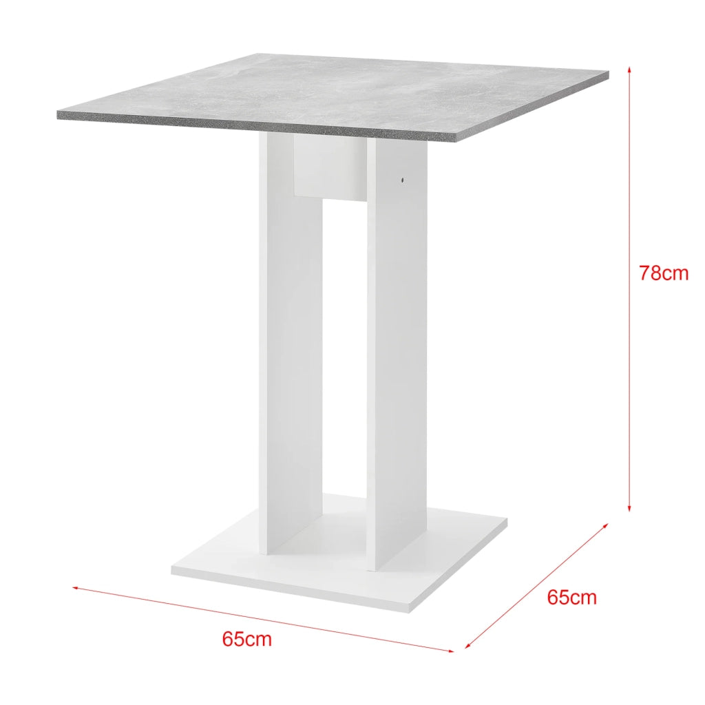 Sala da pranzo cucina soggiorno tavolo quadrato 65 cm grigio bianco 03_0006122
