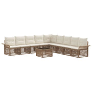 Set Divano da Giardino 10 pcs Beige polyrattan