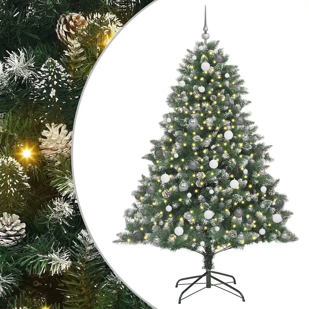 Albero di Natale artificiale con 300 LED Verde 210 cm 3395244