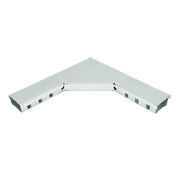 Gomito orizzontale a 90 gradi in acciaio zincato per grondaia 25x50mm