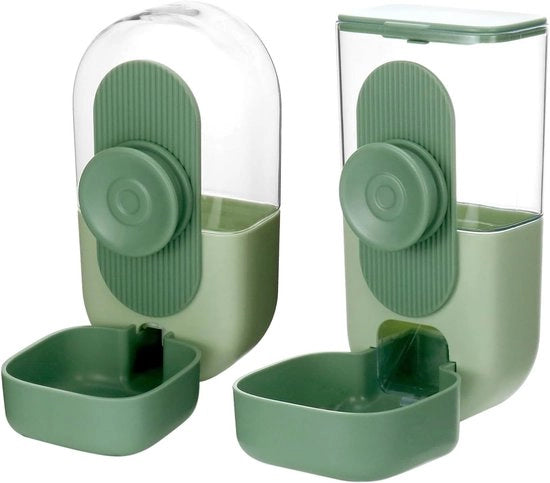 Dispensatore automatico di cibo e acqua per piccoli animali domestici, 870 ml e 800 ml per conigli, tartarughe, galline, gatti e cani