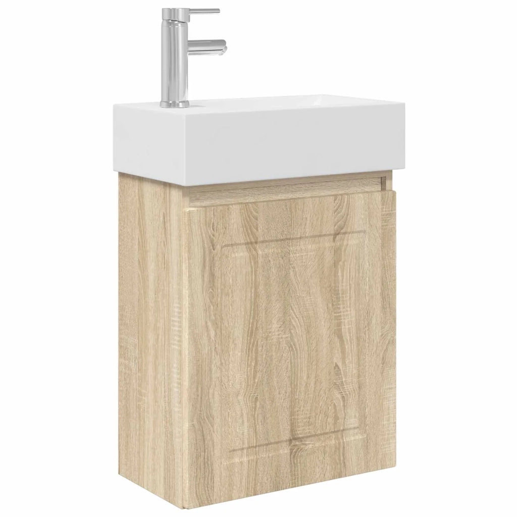 Mobile bagno con rubinetto Rovere Sonoma 45,5 x 22,5 x 84 cm