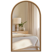 Specchio da parete ad arco ¨C zephmum ¨C 110x65 cm marrone scuro