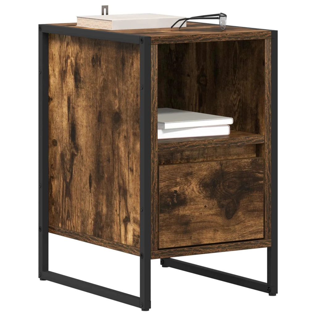 Comodino Quercia Fumosa 39,5 x 30 x 50 cm Legno multistrato 886658