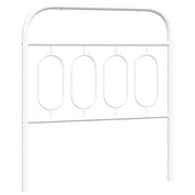 Testiera | Testata di Ricambio in Metallo Bianco 80 cm