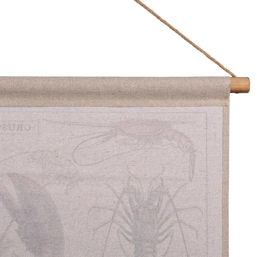 Tela pergamena in tessuto stampato 76x97x2,5h cm