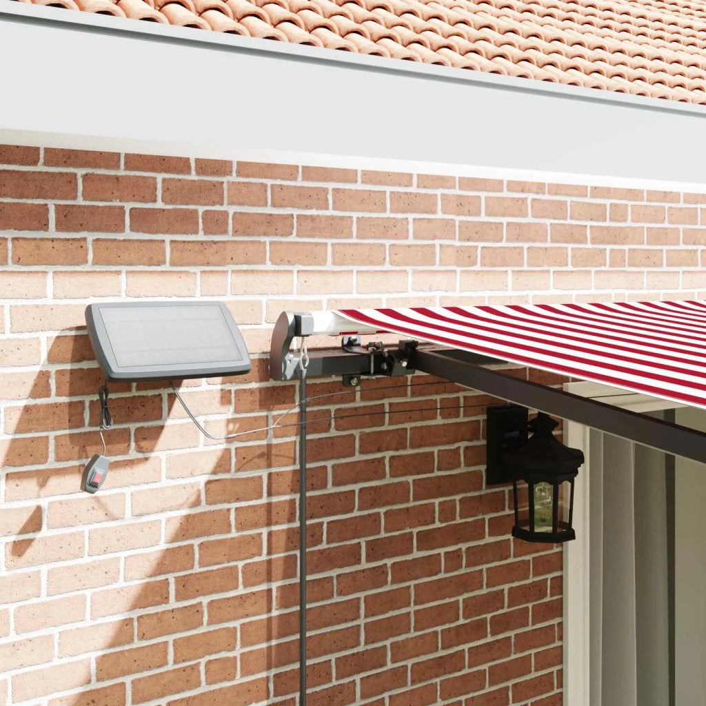 Tenda Retrattile Rosso e bianco 450 ×350 cm Tessuto 3331102