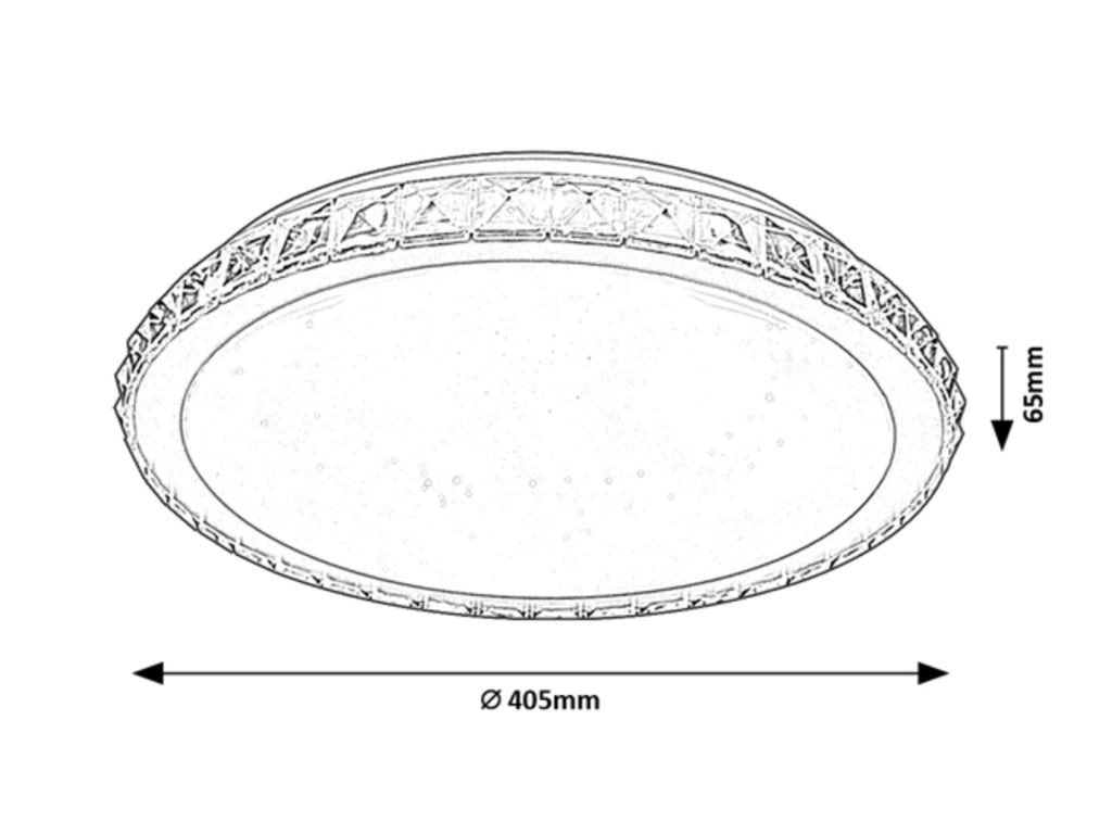 Plafoniera LED Rabalux Cressida 40,5cm 24W cromata tonda