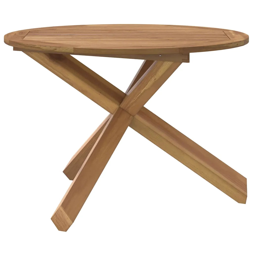 vidaXL Tavolo da Giardino Ø109x74 cm in Legno Massello di Teak
