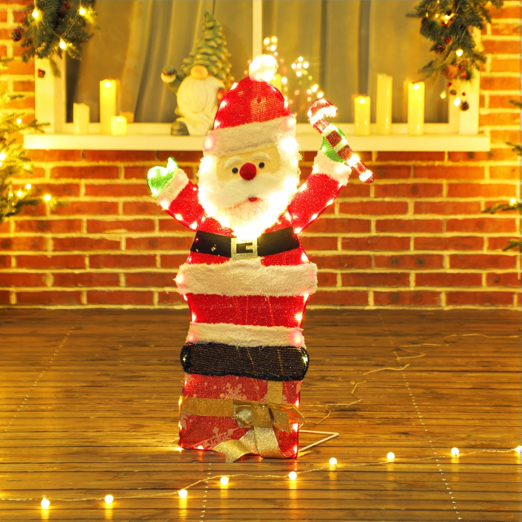 Babbo Natale Illuminato 90 cm ¨C zephmum ¨C LED 97 Bianco Caldo