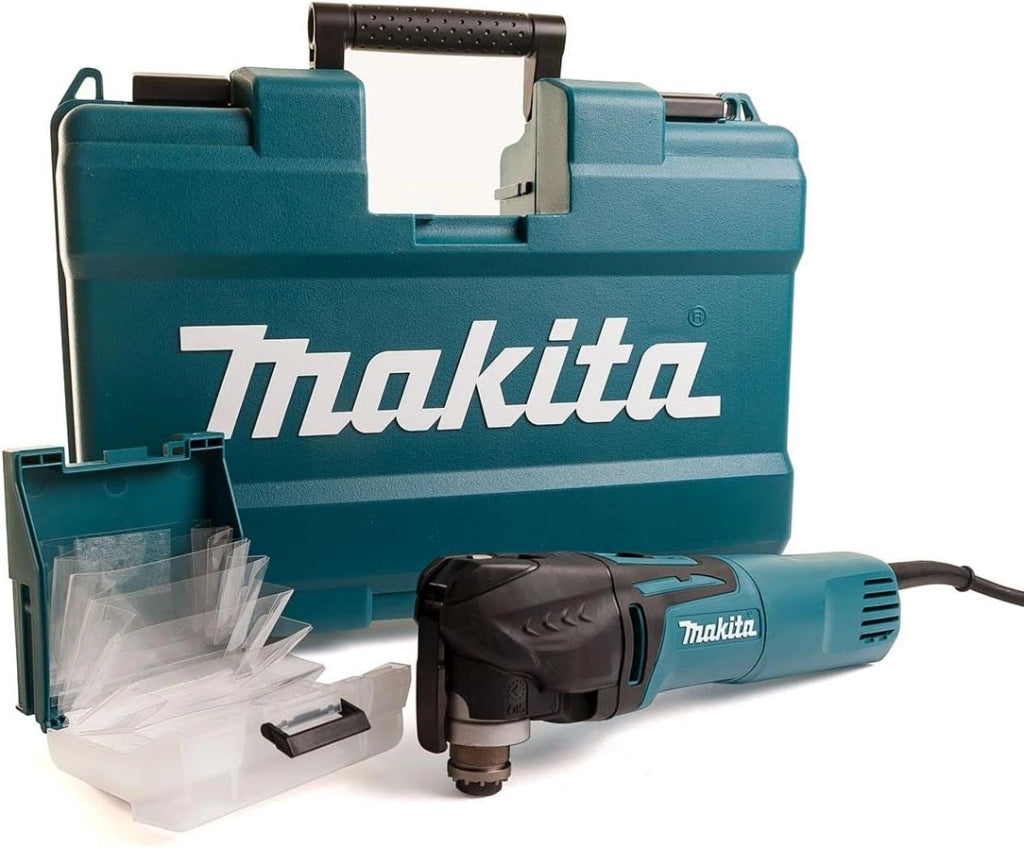 Makita, TM3010CK, 320 W, attrezzo multifunzione con valigetta, colore: blu (2 pezzi)