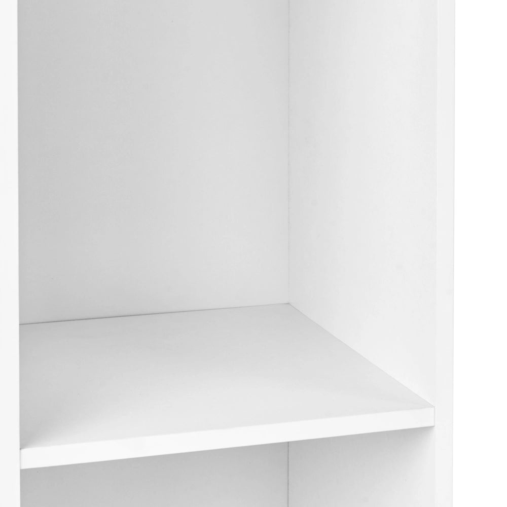 Libreria bianca in truciolato Porta TV 4 ripiani 4 livelli Stile tradizionale scandinavo