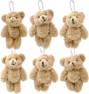 Berretti da chiave con peluche soffice - Animalucci da abbracciare - 6 pezzi
