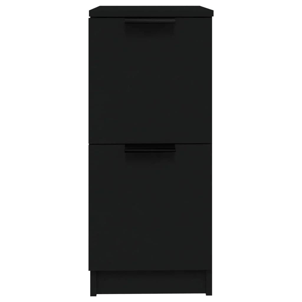 Buffet credenza cassettiera armadio mobile contenitore organizer per cucina soggiorno salotti set da 2 30 x 30 x 70 cm legno ingegnerizzato nero 02_0036893