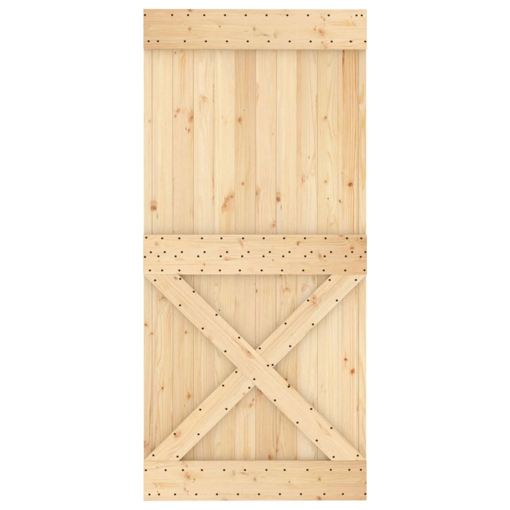 Porta scorrevole Naturale e Bianco 95 x 210 cm 3445042