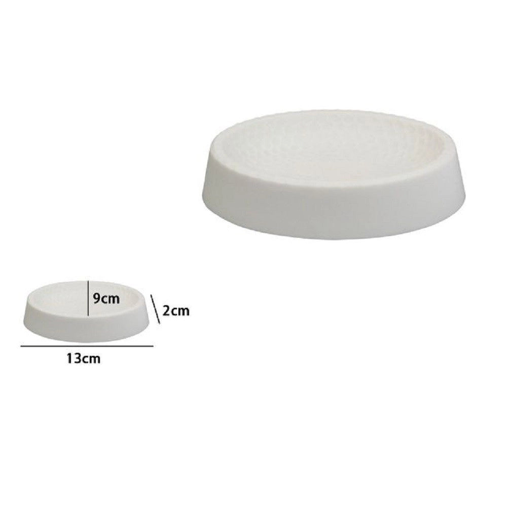 Trade Shop - Piattino Per Sapone Decorato Bianco Portasaponetta Moderno Accessori Bagno 79780 -