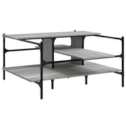 Tavolino salotto | Tavolino da caff¨¨ | Tavolino da Soggiorno Grigio Sonoma 100x100x48,5cm Legno?Multistrato