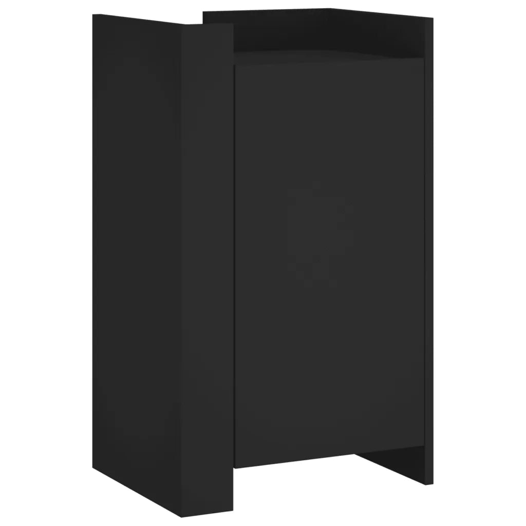 Credenza | Madia | Buffet da pranzo | Armadio da pranzo Nera 45x35x75 cm in Legno Multistrato