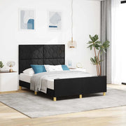 Struttura del letto con testiera Nero 140 x 200 cm Tessuto 3344811