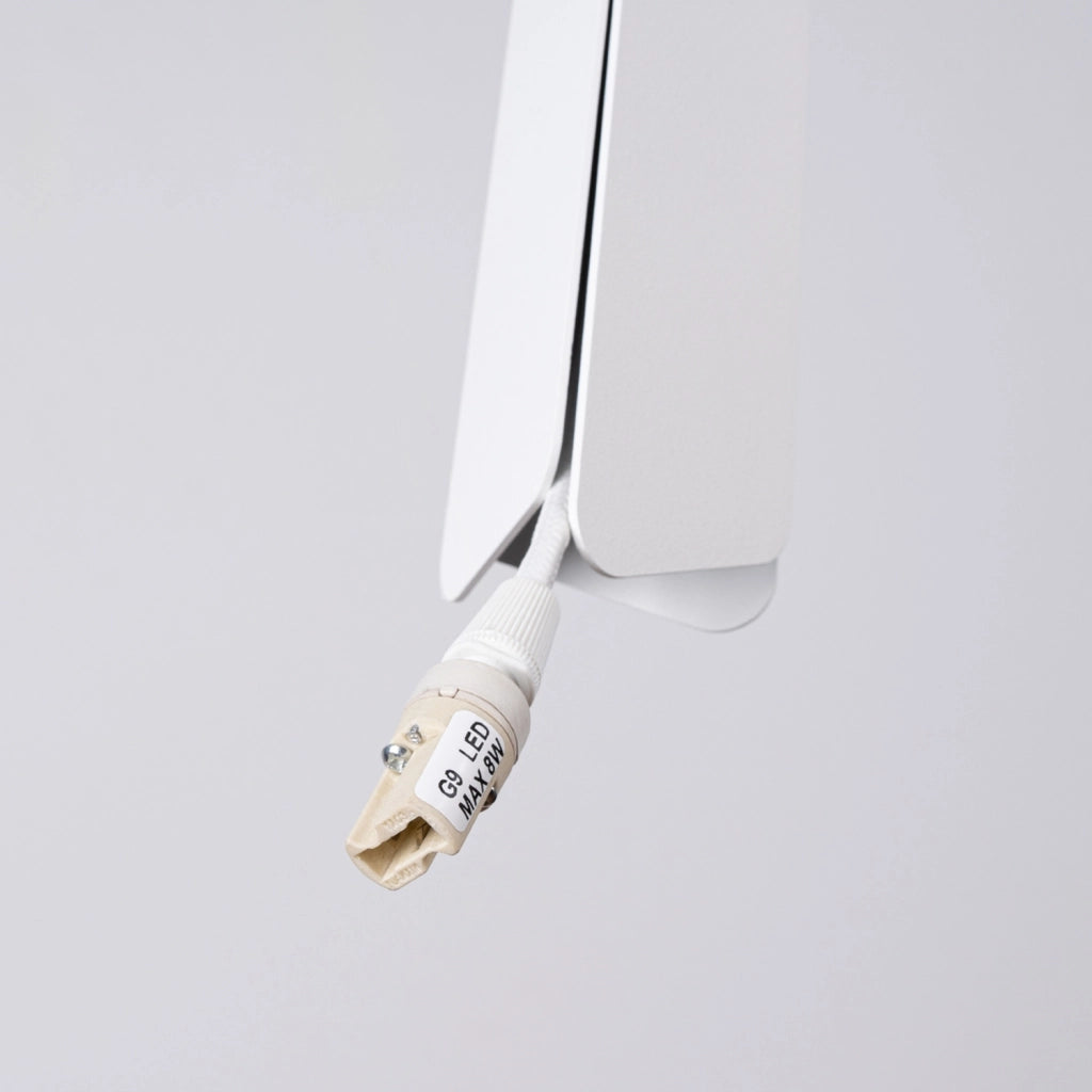 Lampada sospensione Reflex bianca 3 luci G9 Pure Lume