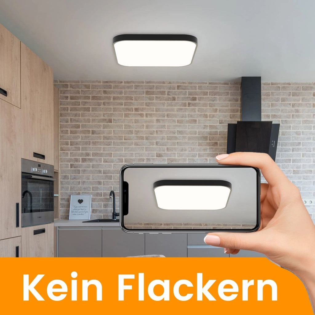 ZMH Lampada da soffitto plafoniera LED quadrata cristallo due faretti 27cm 15W 3000-6500K per corridoio