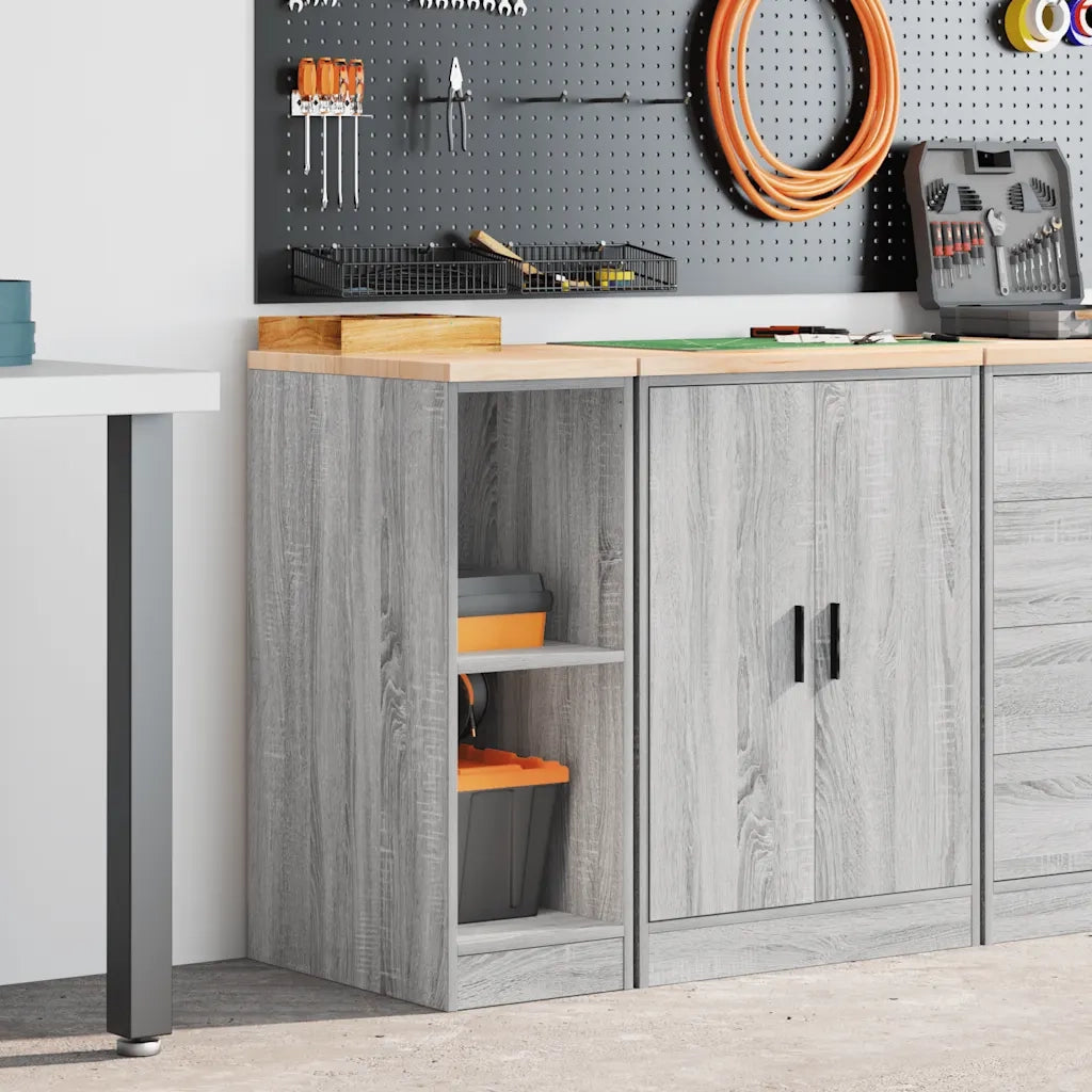 vidaXL Armadietto da Garage Grigio Sonoma 30x51x85 cm