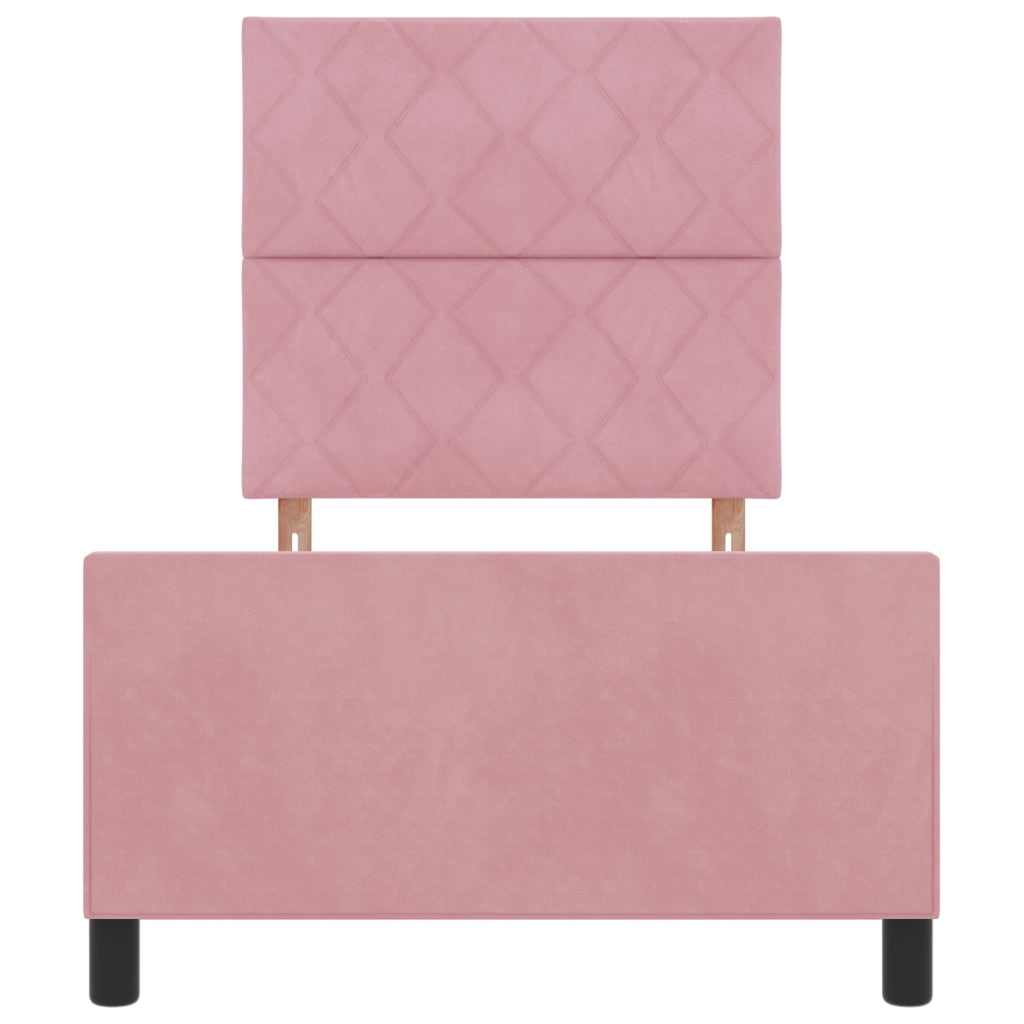 Struttura del letto Rosa 90x200 cm Velluto