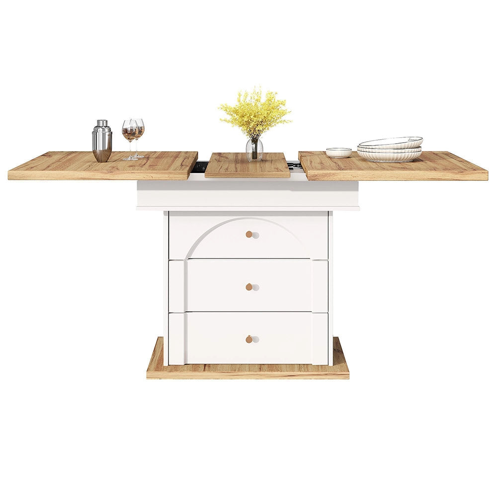 Tavolo estensibile - Xylo - 110-140x80cm design minimalista bianco