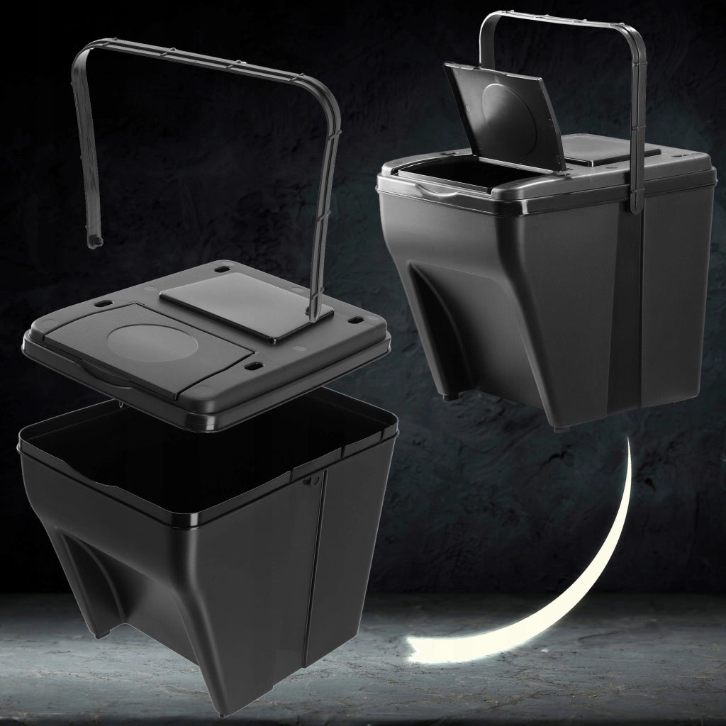 Pattumiere KADAX 4x25L Contenitore per rifiuti per la raccolta differenziata con adesivi
