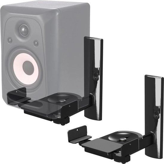 Regolatore di volume per altoparlanti inclinabile e girevole - universale LH023-B - 2 pezzi - fino a 25 kg - WLAN Airplay - nero
